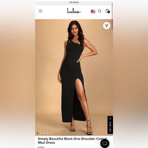 LULUS (S) One shoulder maxi dress
